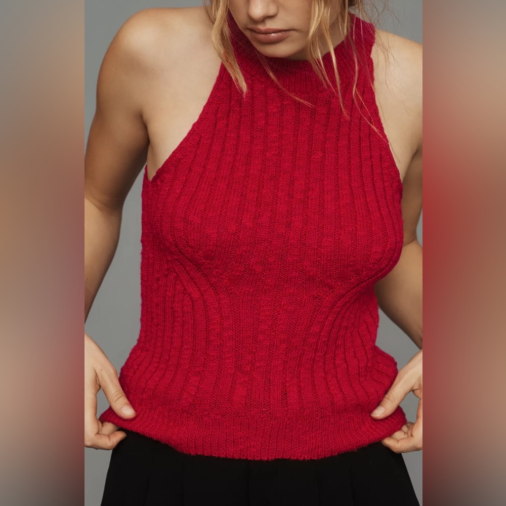 Anthropologie Mock Neck Sweater Tank